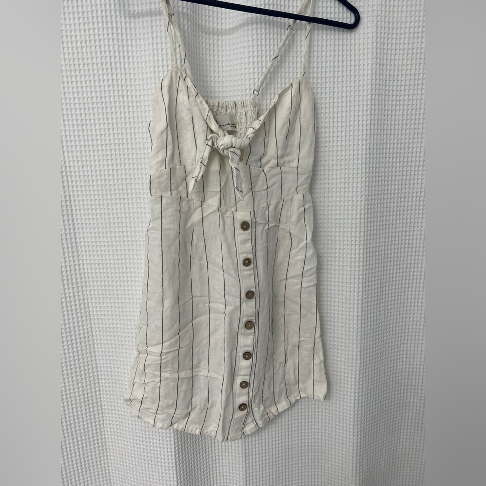 Vintage Havana Striped Elastic Back Dress Size Small